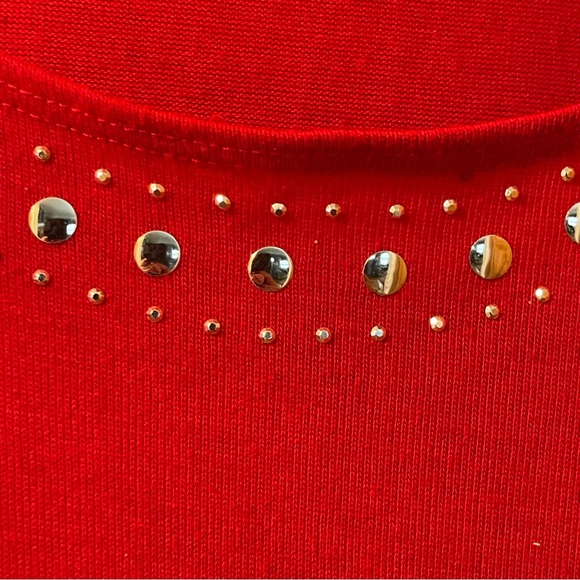 Elementz Scoop Neck Beaded Neck Blouse, Size 3X - Picture 6 of 8